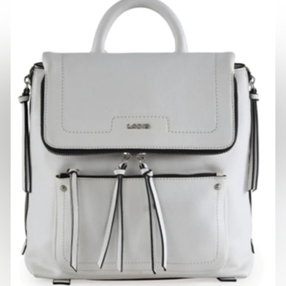 Lodis Handbags - Lodis Stellene Texas Leather Backpack in Gray Fringe Details & Silver Hardware